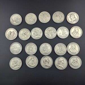 21 America's first medals pewter George Washington Daniel Morgan collector coins